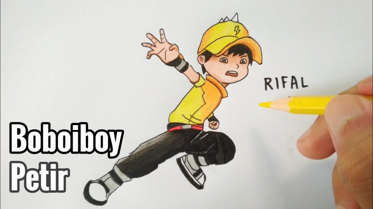 Cara Menggambar Boboiboy Halilintar - KibrisPDR