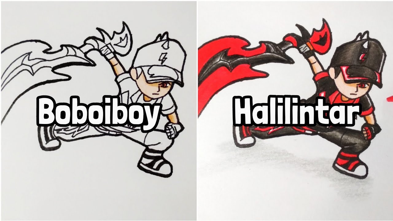 Detail Cara Menggambar Boboiboy Halilintar Nomer 4