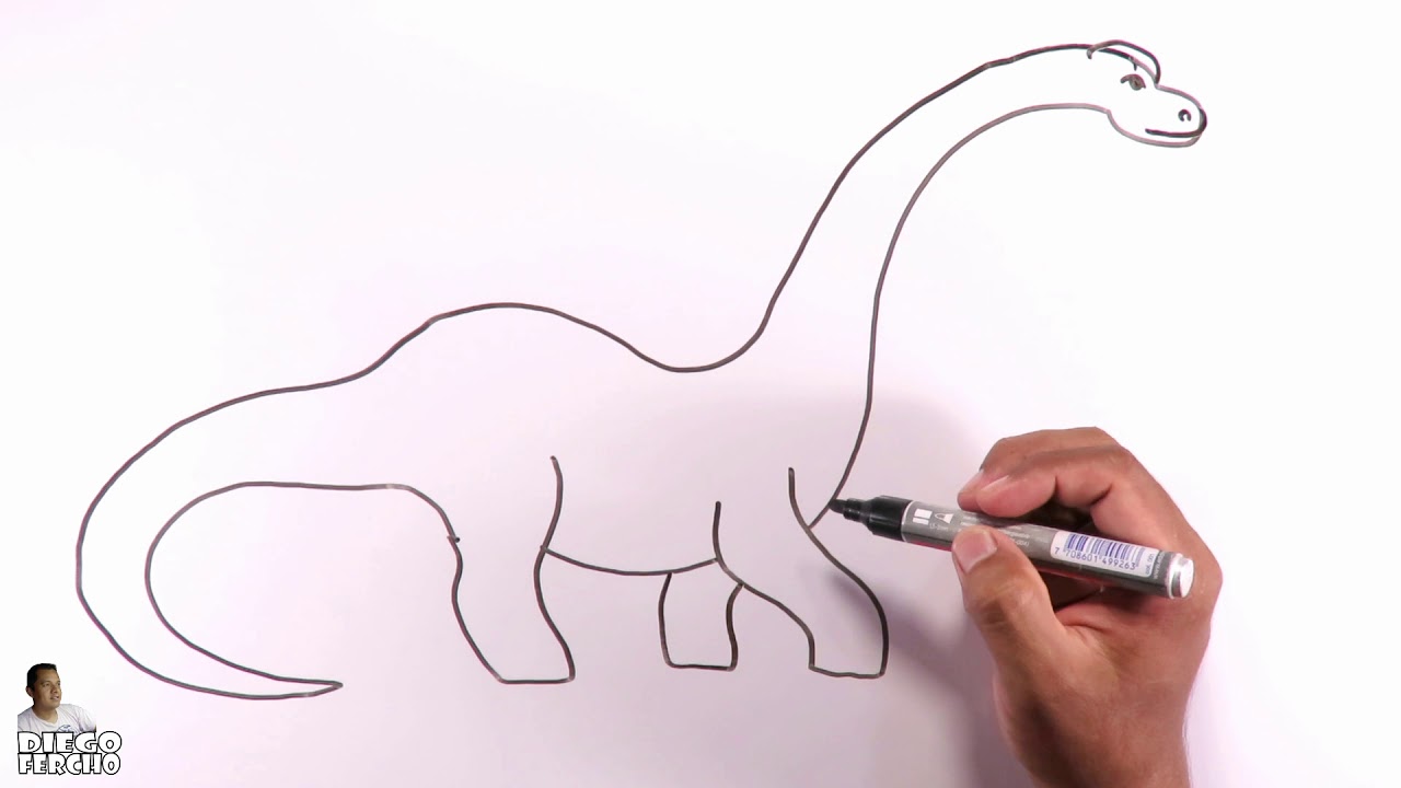 Cara Menggambar Brontosaurus - KibrisPDR