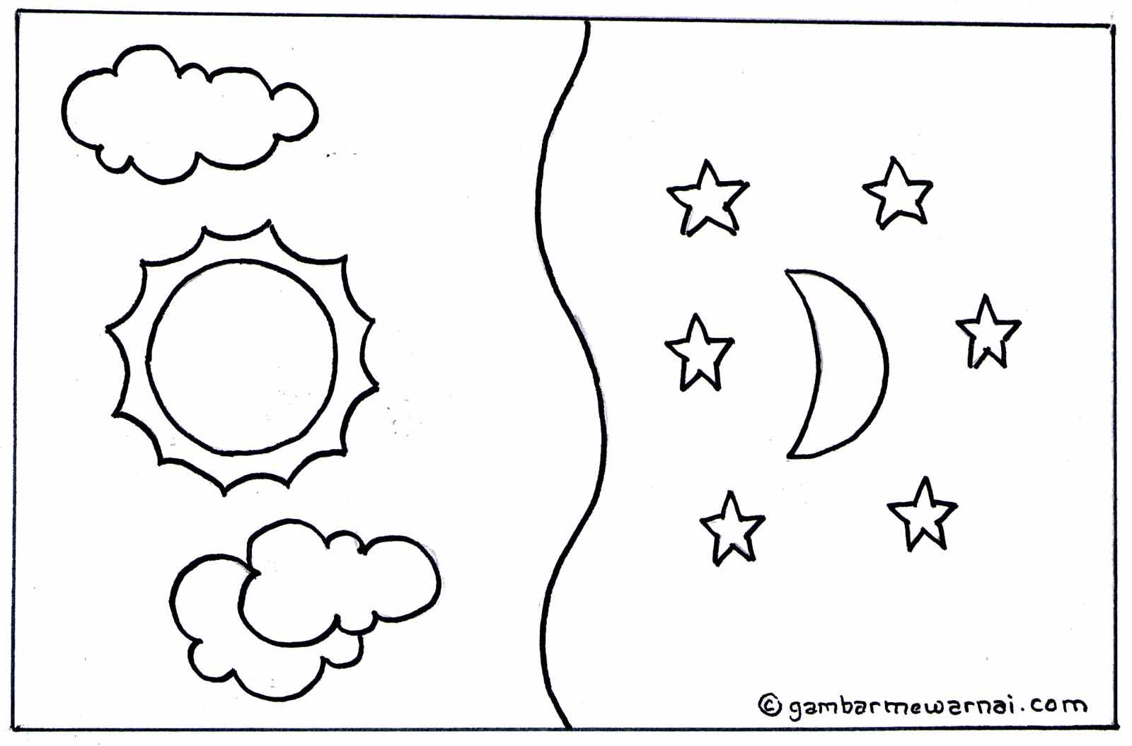 Detail Cara Menggambar Bulan Dan Bintang Nomer 8