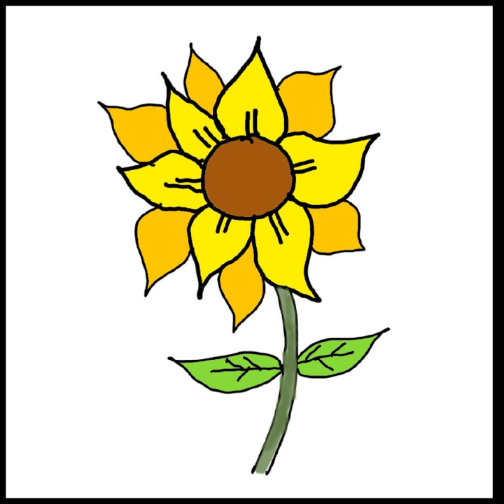 Download Cara Menggambar Bunga Matahari Anak Tk Nomer 2
