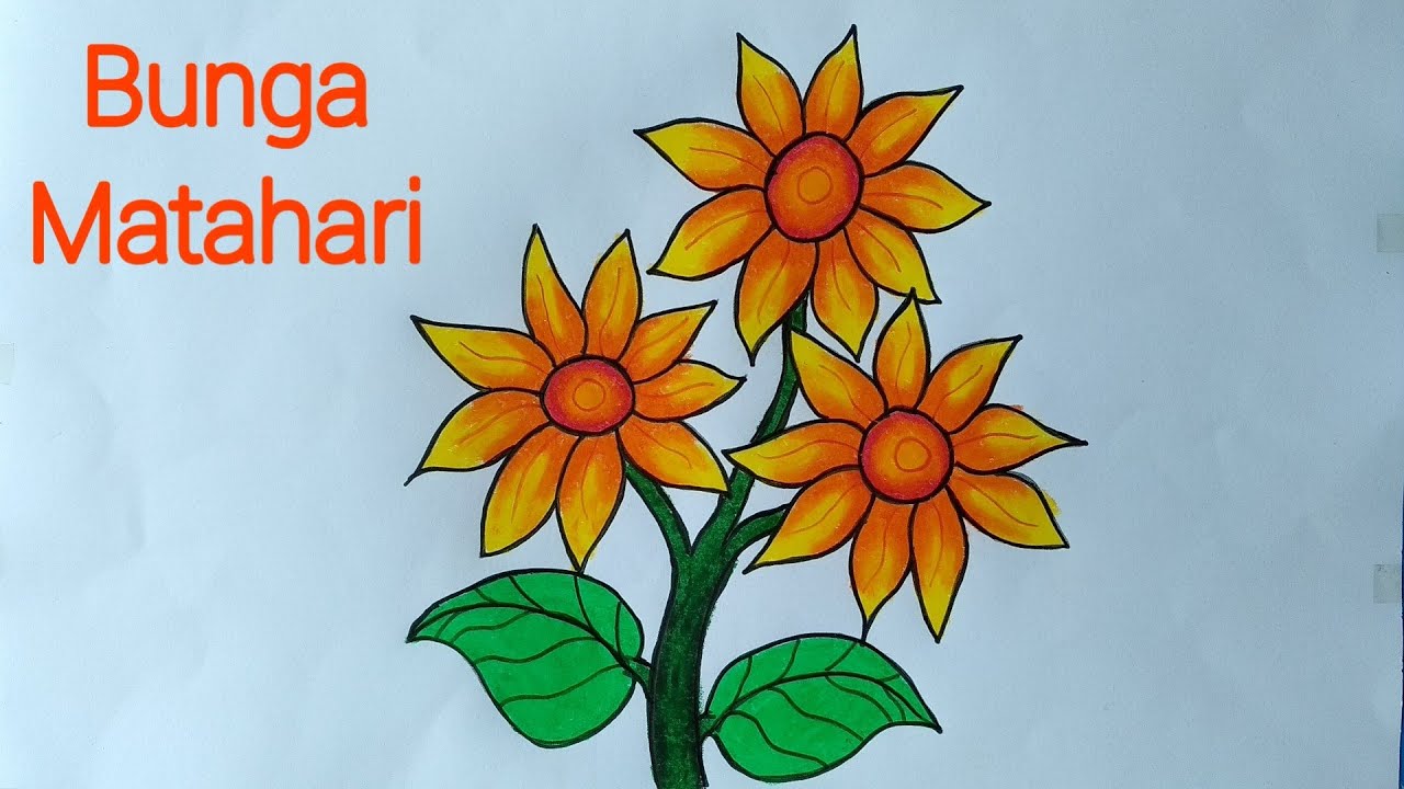 Detail Cara Menggambar Bunga Matahari Yang Gampang Nomer 18