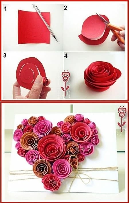 Detail Cara Menggambar Bunga Mawar Dari Bentuk Love Nomer 49