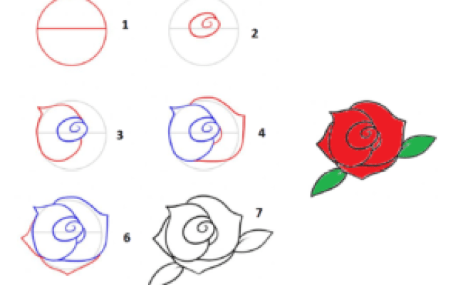 Detail Cara Menggambar Bunga Mawar Mudah Nomer 12
