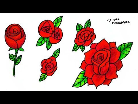 Detail Cara Menggambar Bunga Mawar Yang Sangat Mudah Nomer 43
