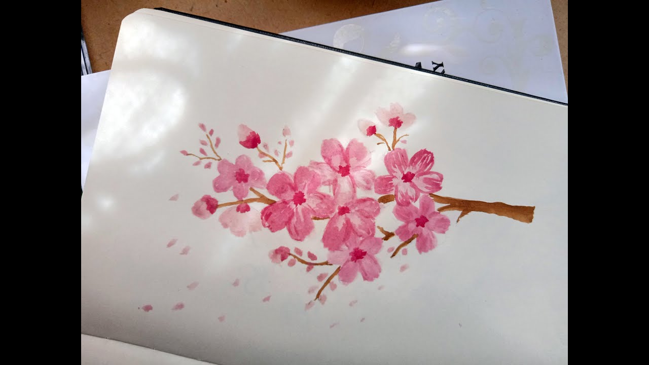 Detail Cara Menggambar Bunga Sakura Di Buku Gambar Nomer 10