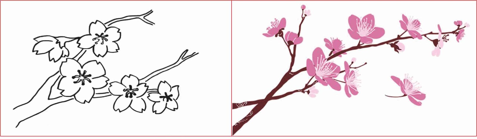 Detail Cara Menggambar Bunga Sakura Di Buku Gambar Nomer 5