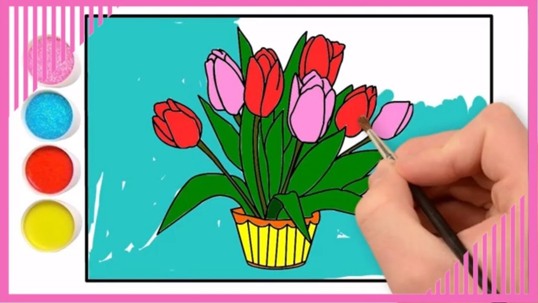 Detail Cara Menggambar Bunga Tulip Dengan Nomer 17