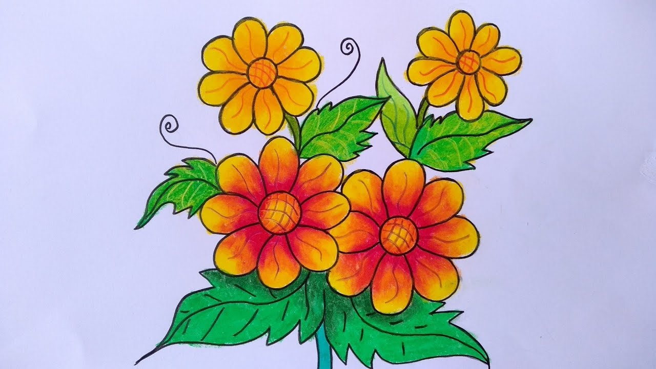 Cara Menggambar Bunga Yang Cantik Dan Indah - KibrisPDR