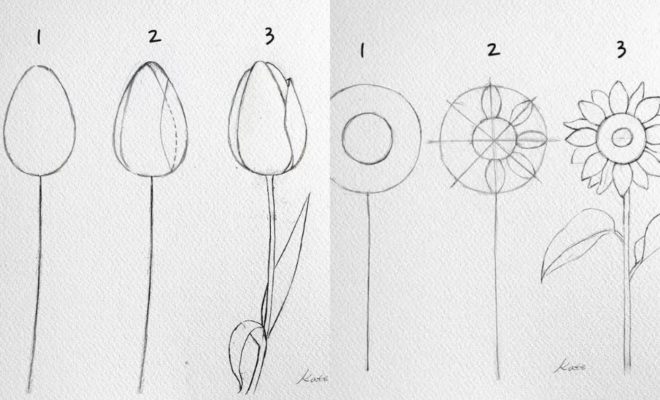 Detail Cara Menggambar Bunga Yang Mudah Nomer 51