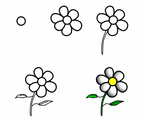 Detail Cara Menggambar Bunga Yang Mudah Dan Cantik Nomer 7