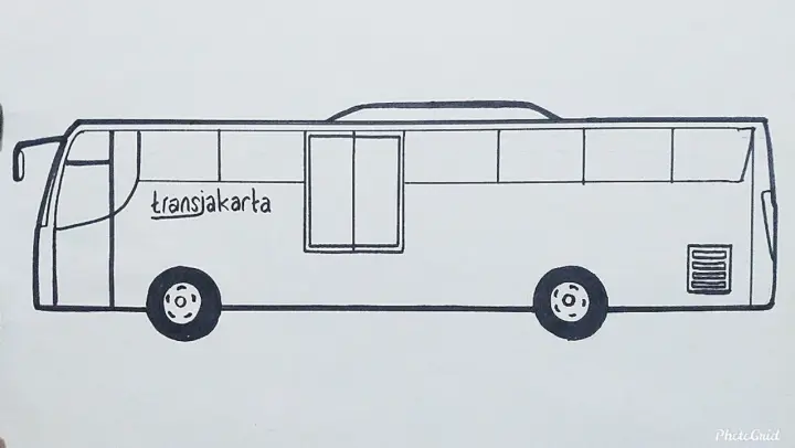 Detail Cara Menggambar Bus Di Buku Gambar Nomer 30