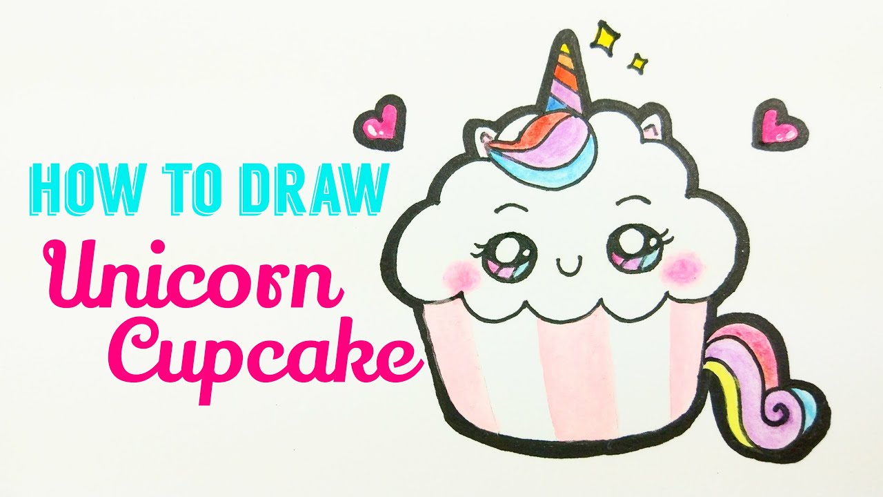 Detail Cara Menggambar Cupcake Unicorn Nomer 12