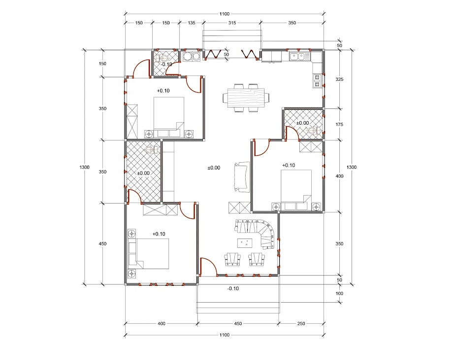 Detail Cara Menggambar Denah Rumah Dengan Skala Nomer 32