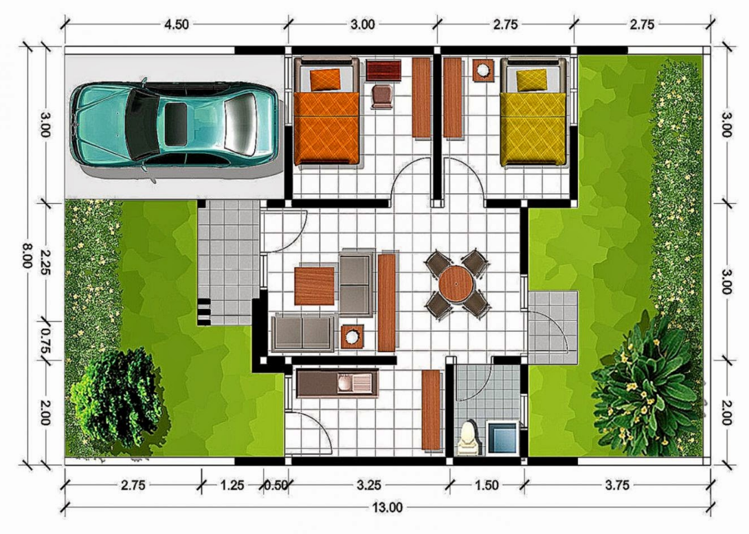 Detail Cara Menggambar Denah Rumah Dengan Skala Nomer 37