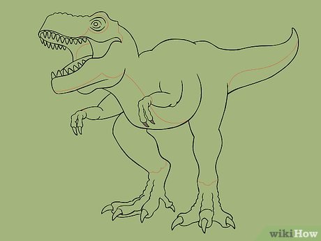 Detail Cara Menggambar Dinosaurus Nomer 5