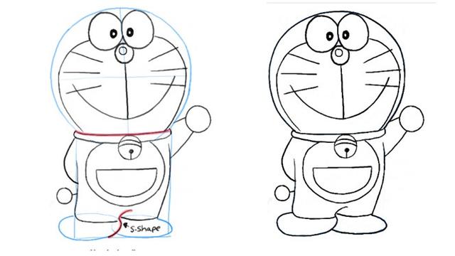 Detail Cara Menggambar Doraemon Nomer 7