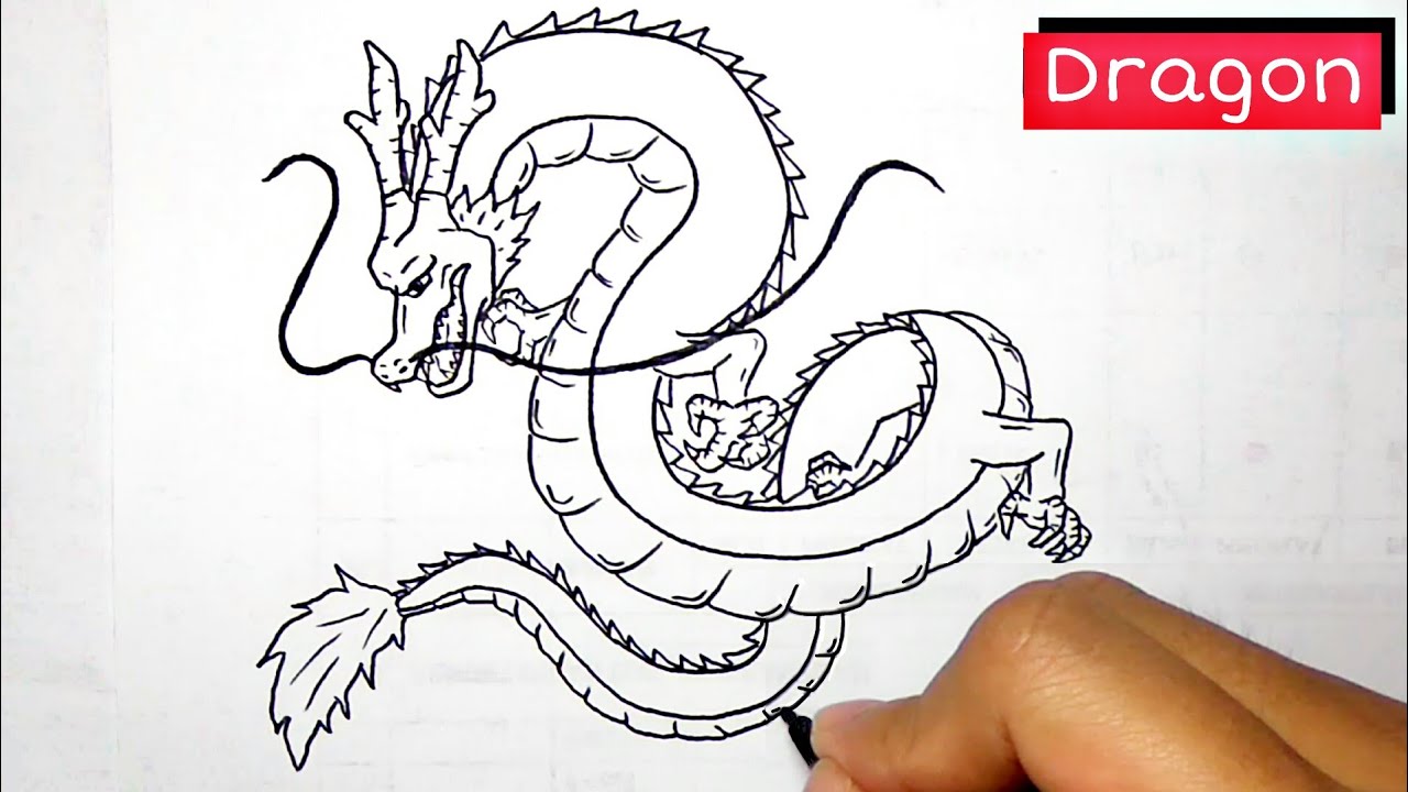 Detail Cara Menggambar Dragon Nomer 8