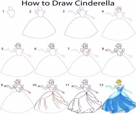 Detail Cara Menggambar Gaun Putri Nomer 18