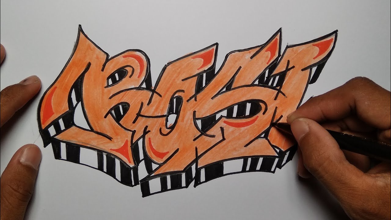 Download Cara Menggambar Grafiti Nama Nomer 26