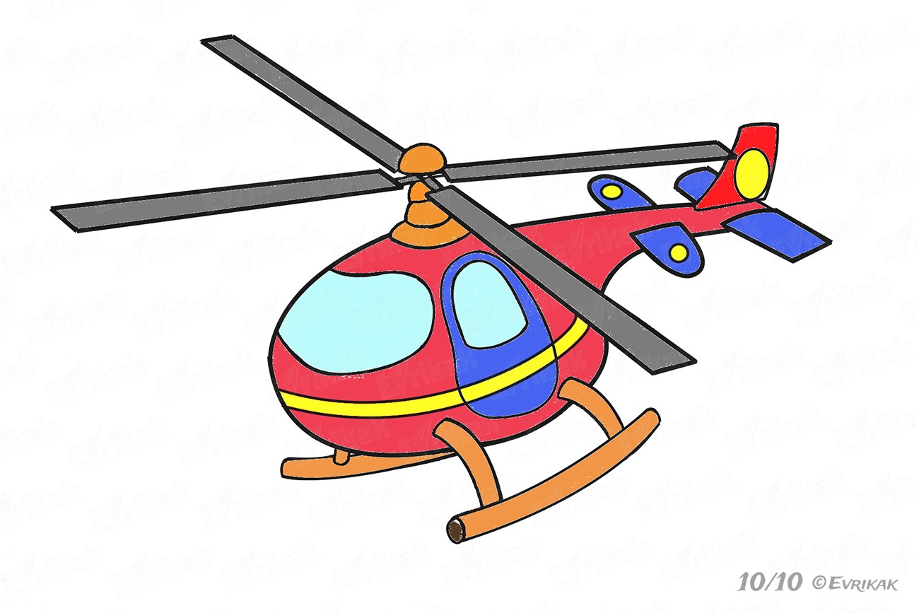 Detail Cara Menggambar Helikopter Anak Tk Nomer 9