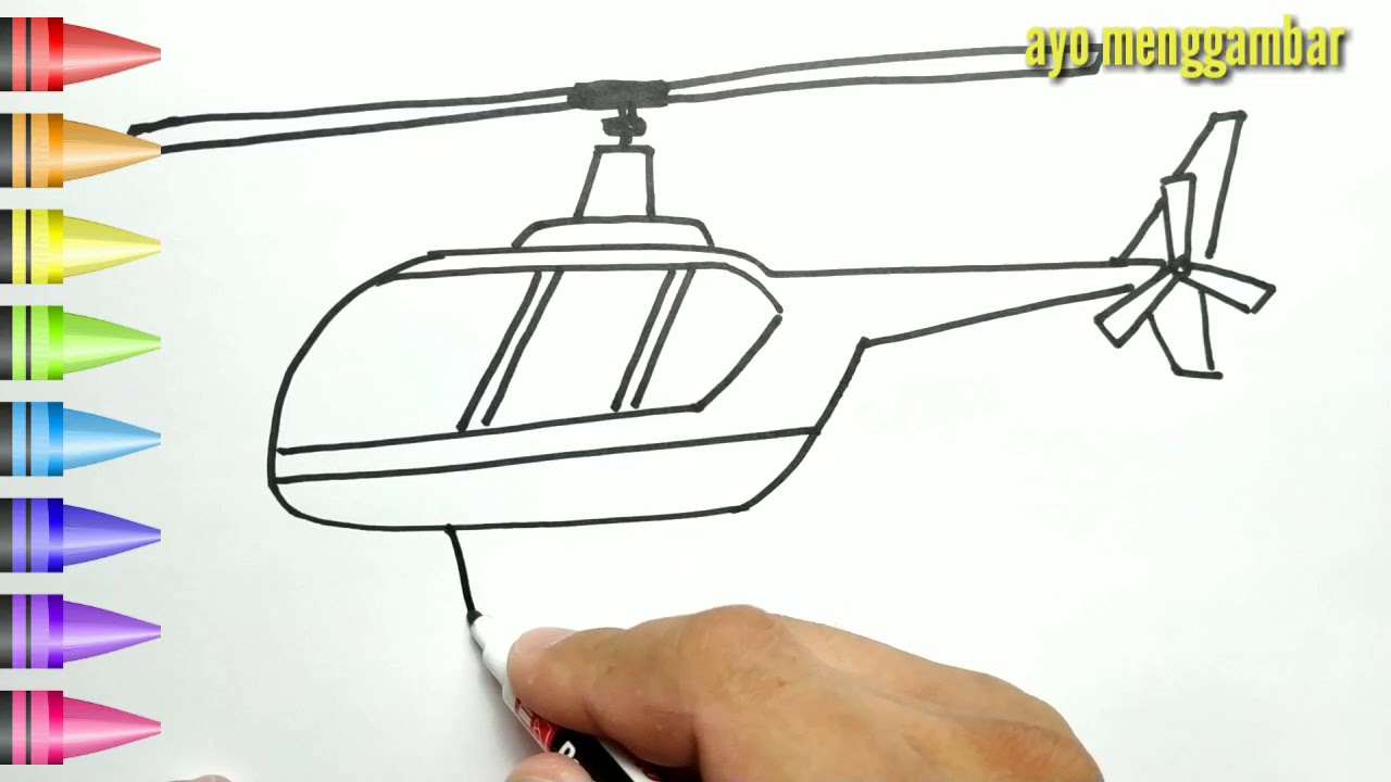 Detail Cara Menggambar Helikopter Anak Tk Nomer 3