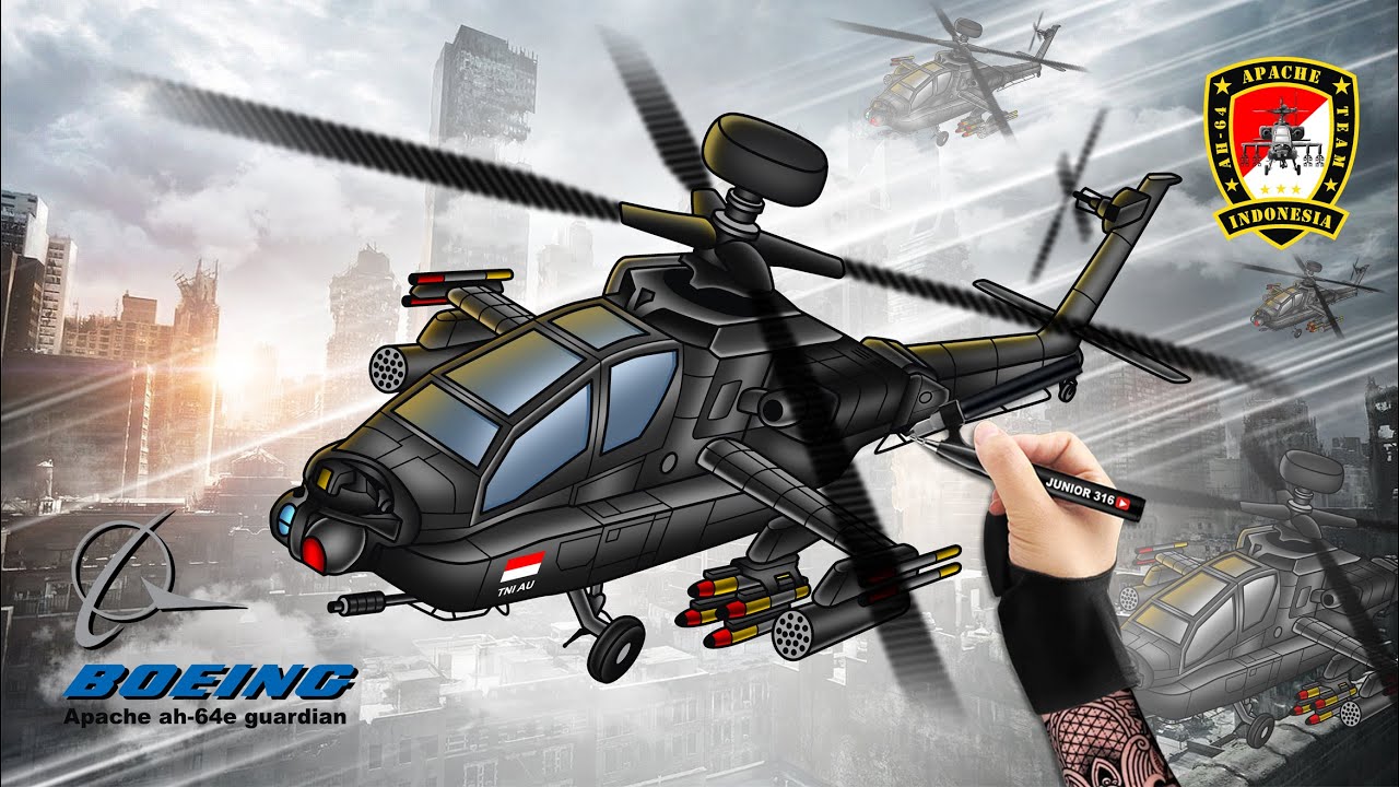 Detail Cara Menggambar Helikopter Tentara Nomer 42