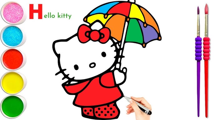 Detail Cara Menggambar Hello Kitty Dengan Pensil Nomer 43