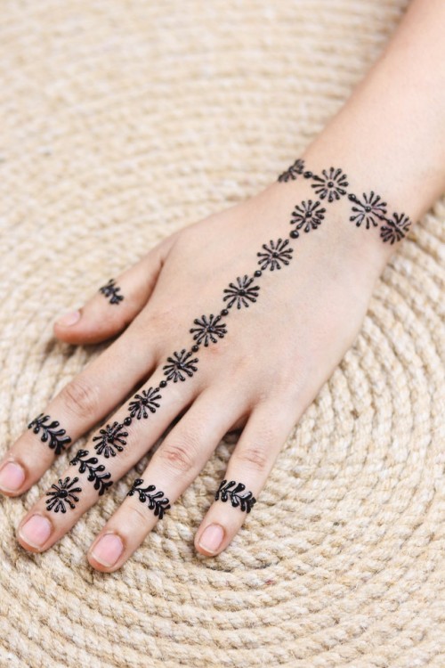 Detail Cara Menggambar Henna Di Tangan Nomer 8