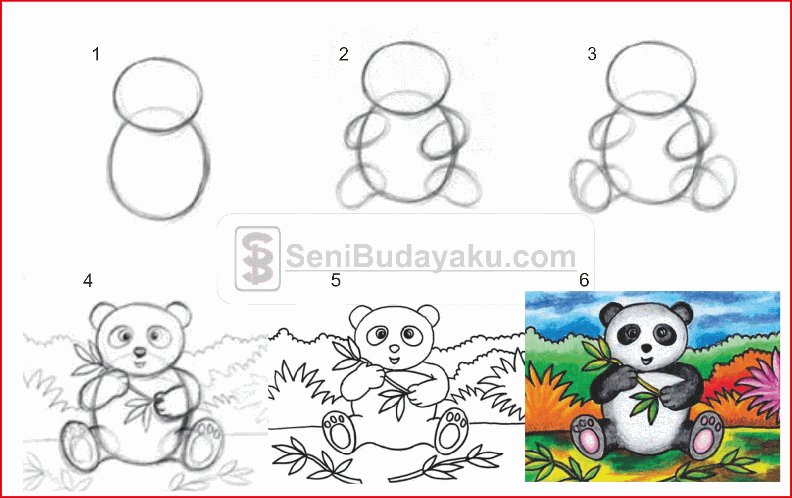 Detail Cara Menggambar Hewan Panda Nomer 11