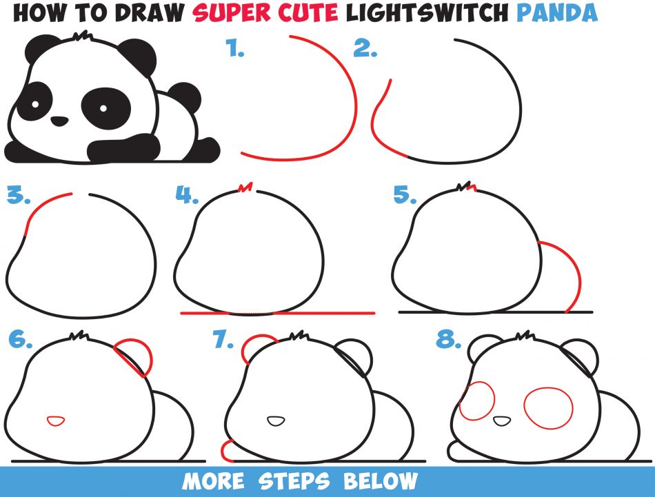 Detail Cara Menggambar Hewan Panda Nomer 12