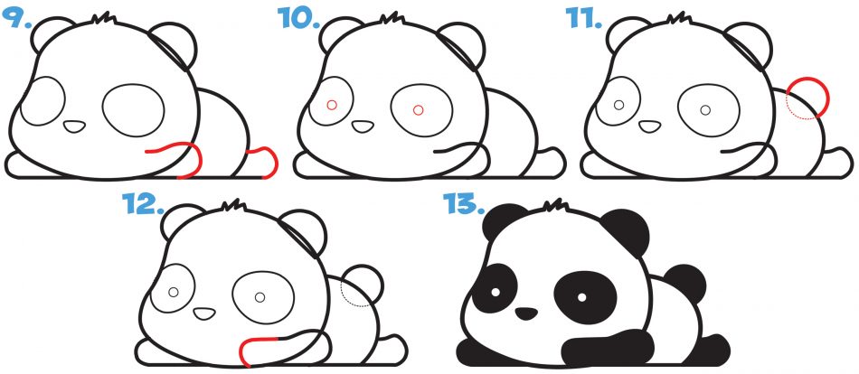 Detail Cara Menggambar Hewan Panda Nomer 24