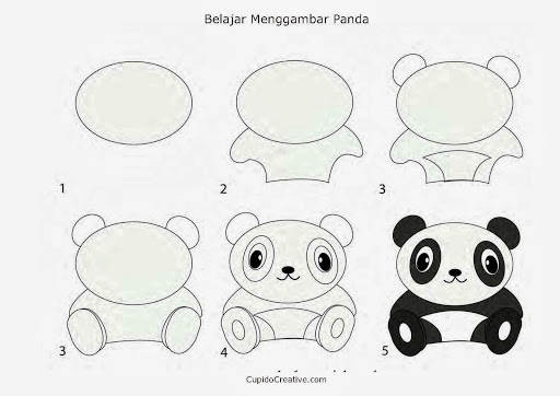 Detail Cara Menggambar Hewan Panda Nomer 8