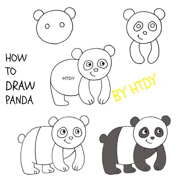 Detail Cara Menggambar Hewan Panda Nomer 9