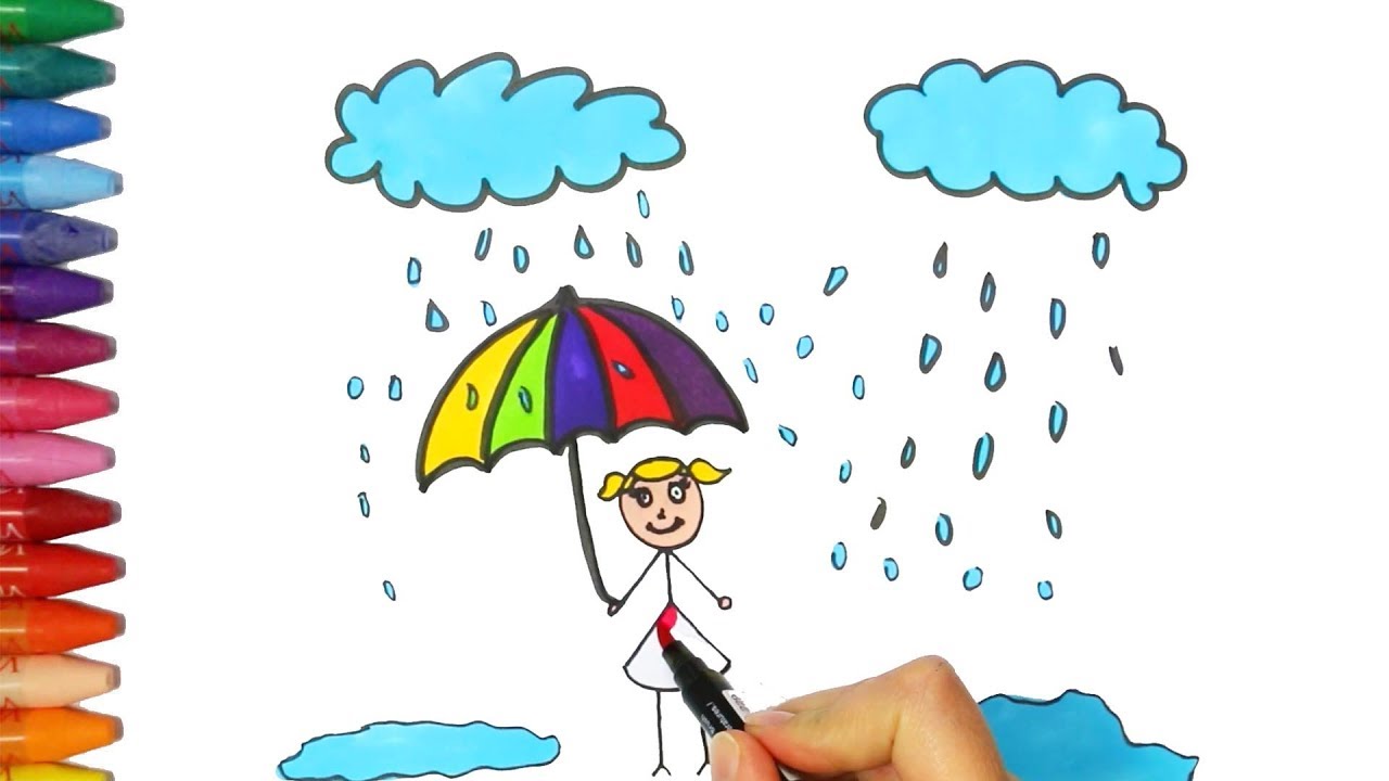 Cara Menggambar Hujan - KibrisPDR