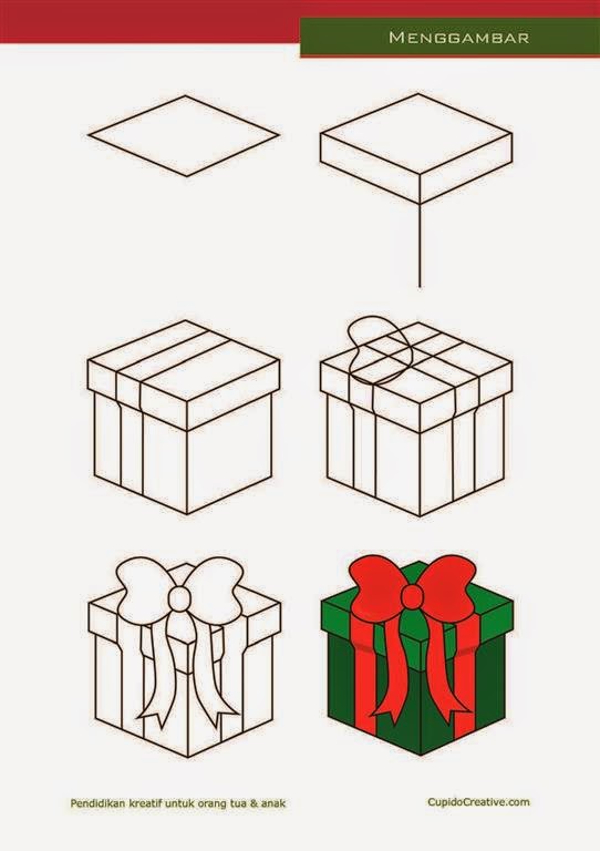 Detail Cara Menggambar Kado Natal Nomer 4