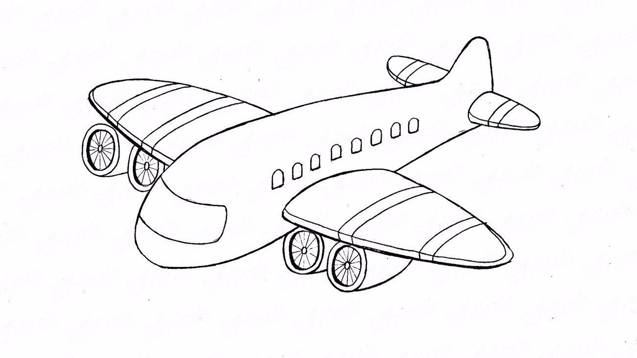 Detail Cara Menggambar Kapal Terbang Nomer 25