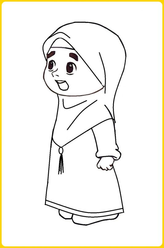 Detail Cara Menggambar Kartun Muslimah Nomer 17