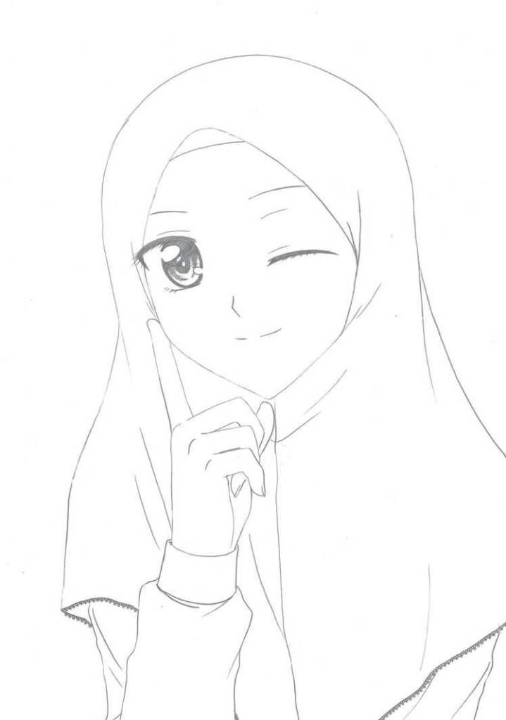 Detail Cara Menggambar Kartun Muslimah Nomer 2