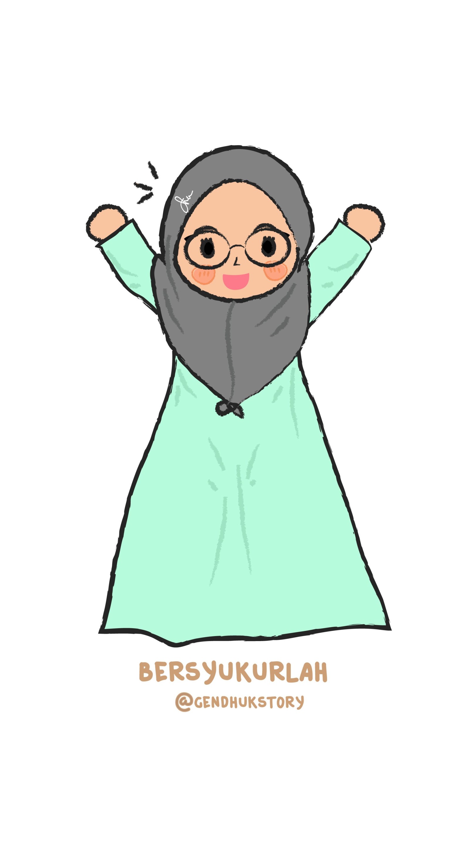 Detail Cara Menggambar Kartun Muslimah Nomer 21