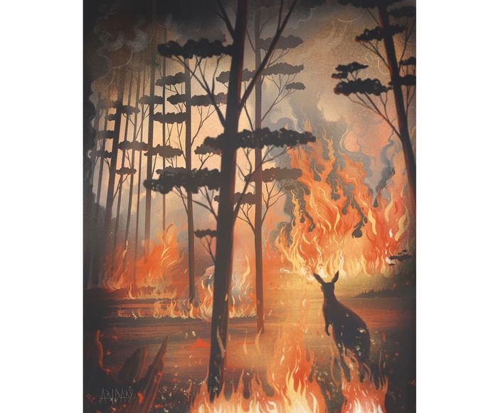 Detail Cara Menggambar Kebakaran Hutan Nomer 13