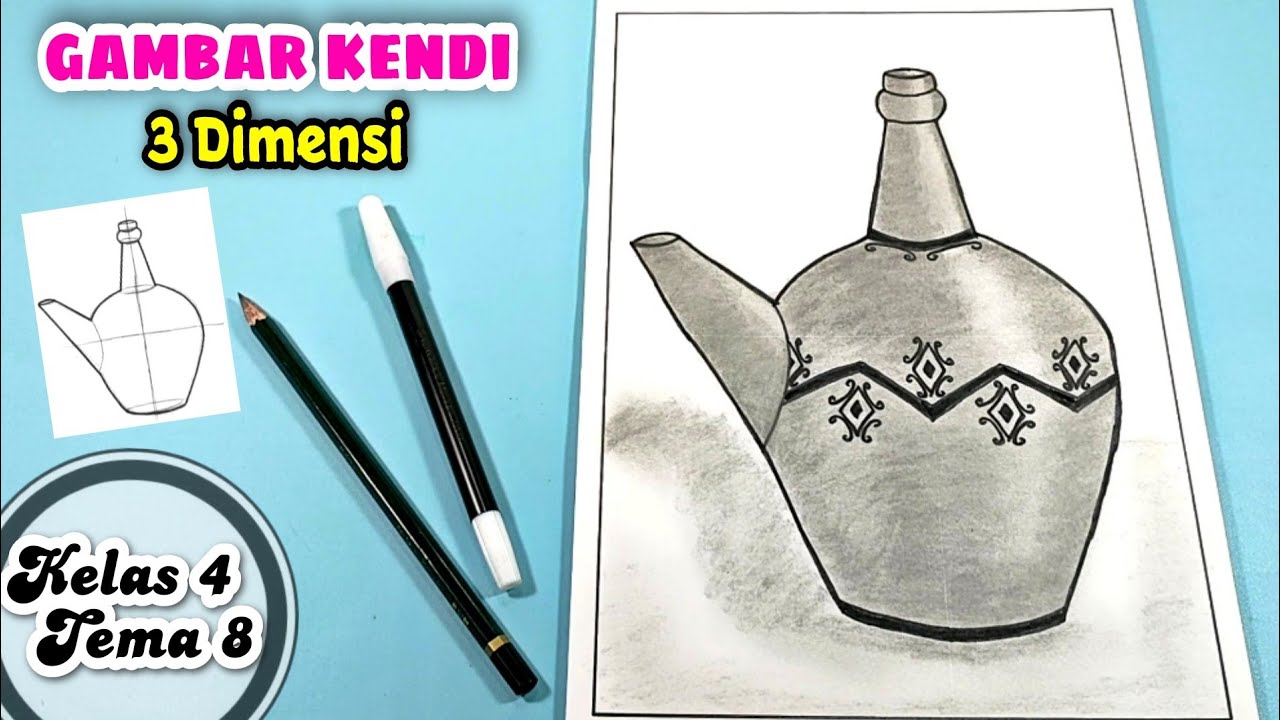 Detail Cara Menggambar Kendi Nomer 3