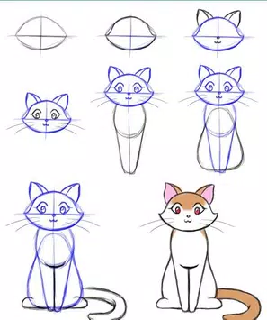 Detail Cara Menggambar Kucing Nomer 10