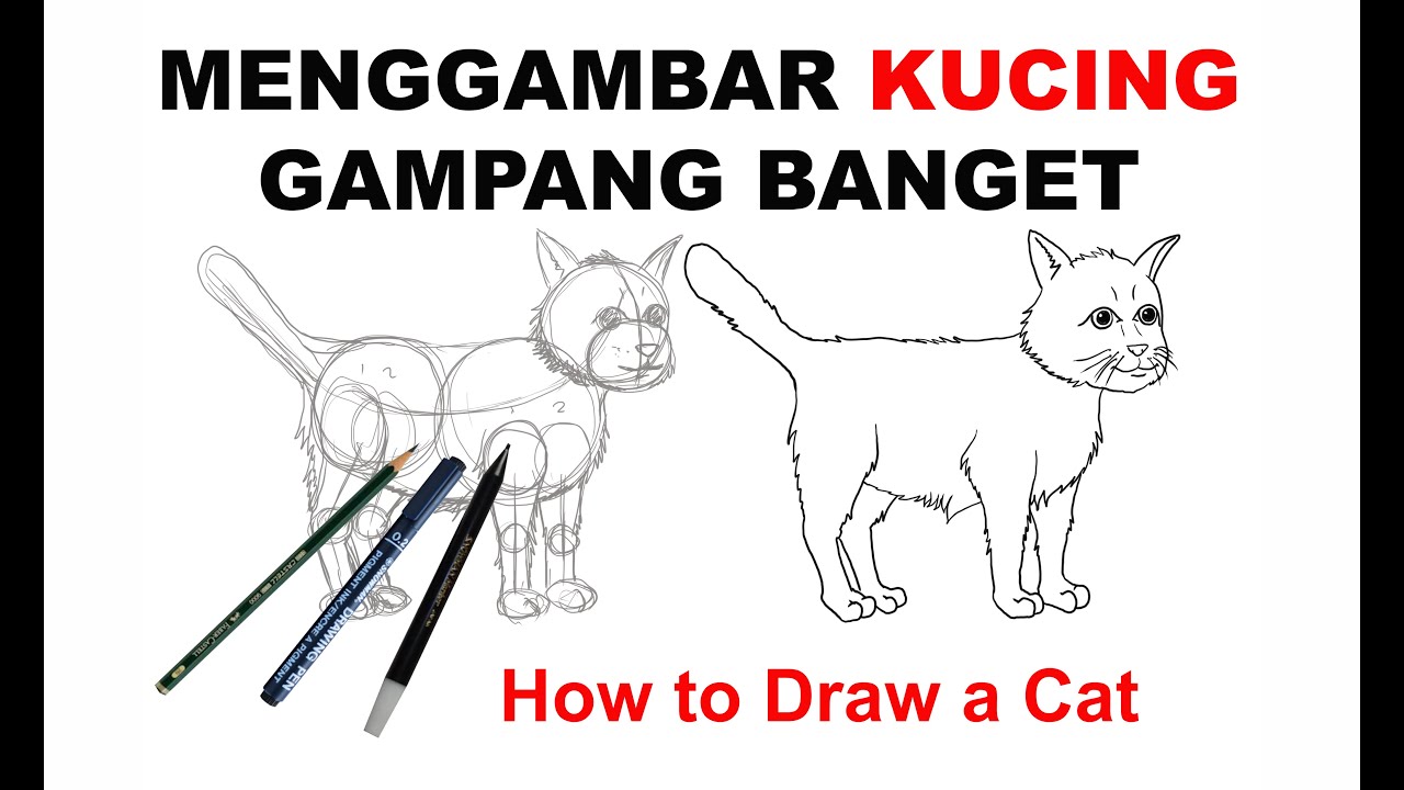 Detail Cara Menggambar Kucing Nomer 17