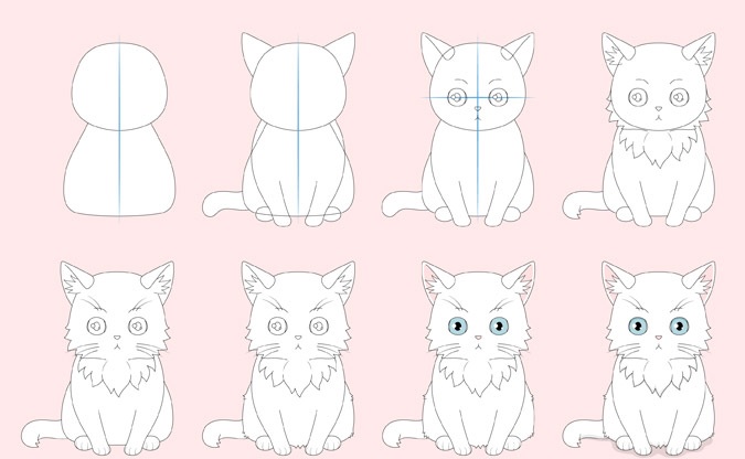 Detail Cara Menggambar Kucing Nomer 21
