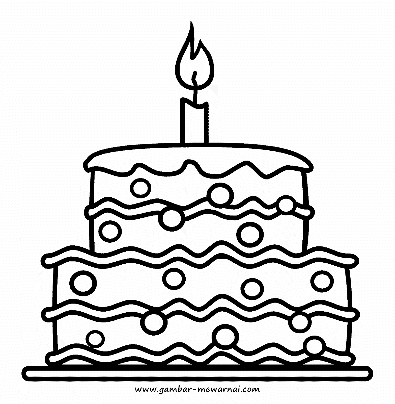 Detail Cara Menggambar Kue Ulang Tahun Nomer 11