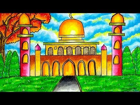 Detail Cara Menggambar Masjid Yang Mudah Nomer 19