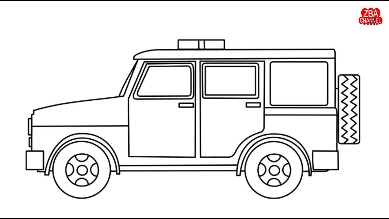 Detail Cara Menggambar Mobil Jeep Nomer 26