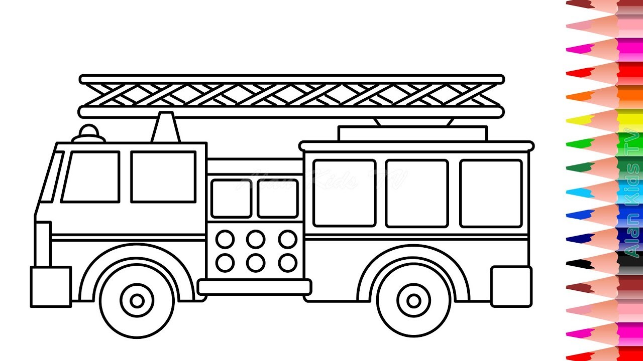 Detail Cara Menggambar Mobil Pemadam Kebakaran Nomer 9
