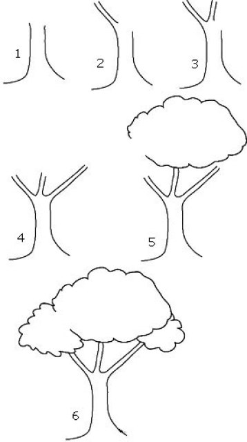 Detail Cara Menggambar Pohon Nomer 6